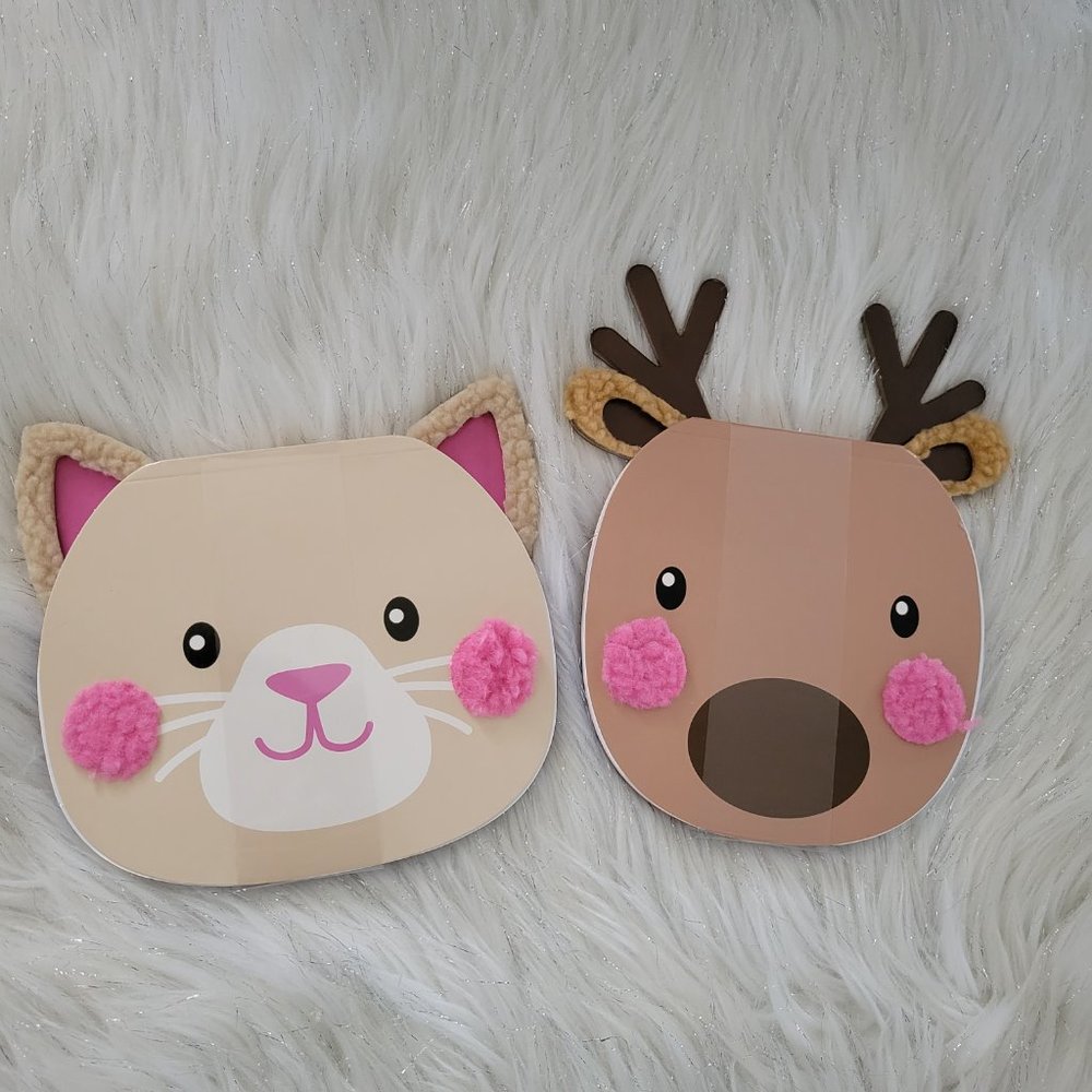 Cat & Reindeer Shaped Notebook Set